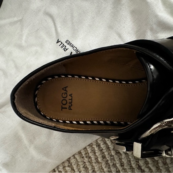 Toga Pulla Polished Leather derbys in black - Picture 3 of 3